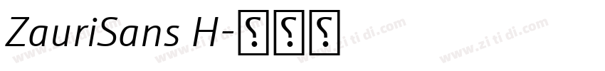 ZauriSans H字体转换